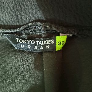 Tokyo Talkies Black Flared Trouser