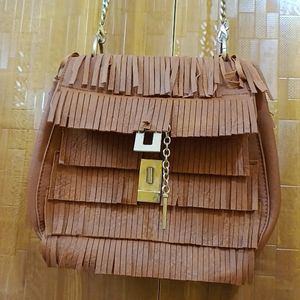 Cute Chain Sling Bag With Tassels