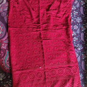 Sequins Maroon Designer Kurti