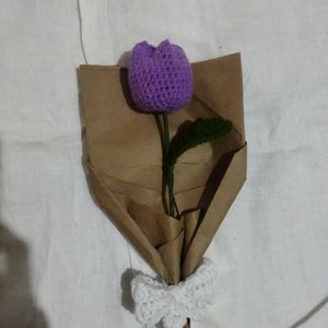 Single Crochet Lavender Tulip Bouquet