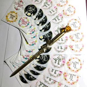 💐50 Pcs Floral Design Thank You Sticker