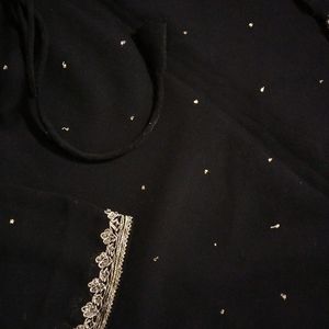 Heavy Embroidery Black Hand Making Kurti 💯