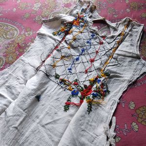 Cotton Stich Work Kurti