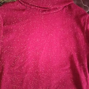 Maroon Glitter Top