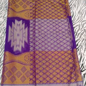 violet colour saree