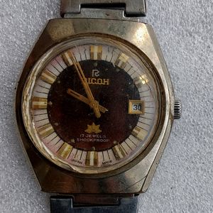 Vintage Ricoh Hand Winding Date Window Old Watch