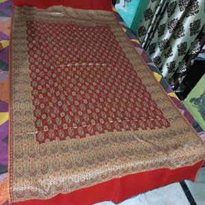 Red Golden Pashmina Stole