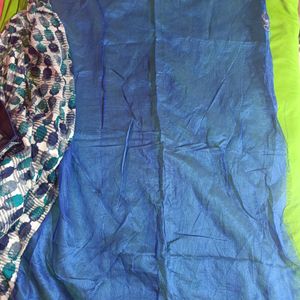 Party Wear Net Less Border Saree