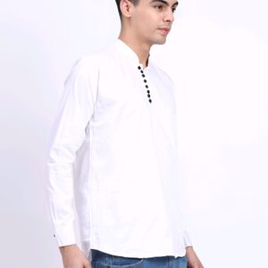 Trendy Short white kurta for boys