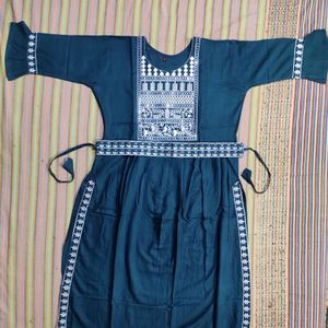 Brand New Embroidery Work With Belt Kurti