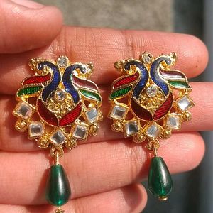 Maharashtrian Style Golden Earrings