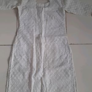 White Chikankari Kurta