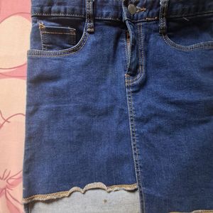 Denim Short Skirt