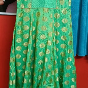 Green Anarkali Chudithar