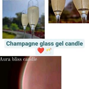 Homemade Champagne Glass Candle