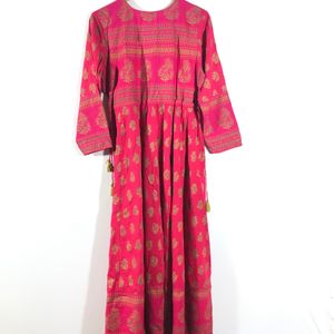 Rose Pink Printed Kurta(Women’s)