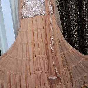 Ball Gown With Frill Dupatta