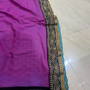 Blue Pink Combination Saree