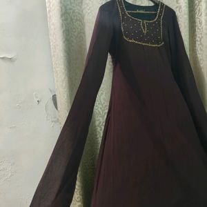 Handwork Long Chuddi Sleeves Kurti