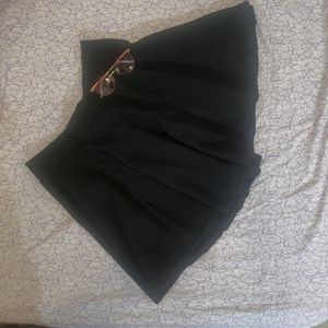 Flared Black Mini Skater Skirt