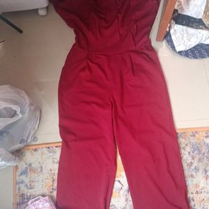 This Is Maroon Red Jumpsuit