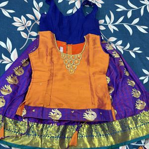 Telugu Pattu Dress Lehenga