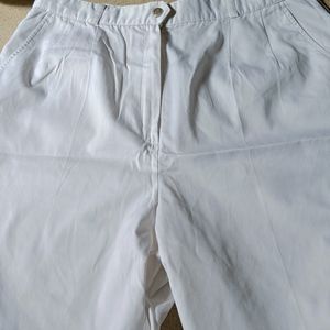 Formal White Cotton Pant