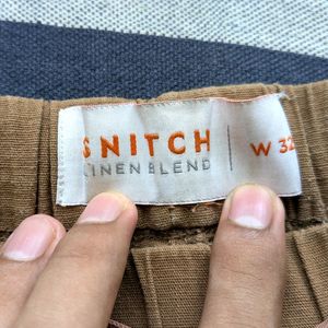 2 Snitch Linen Shorts (Black+Brown) W32