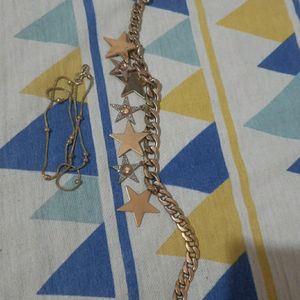 5 Chain Combo With Locket + 1 Earing Free