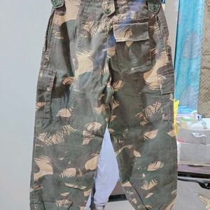 Military Print Cargo Pants