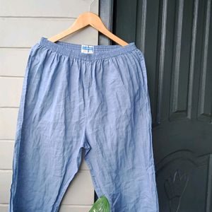 Blue Cotton Pant