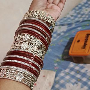 Maroon Colour Bridal Chuda