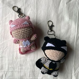 Crochet Batman Keychain