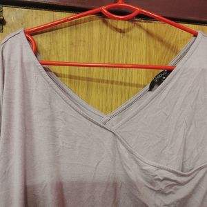 Light Pink Stylish Assymetrical Top