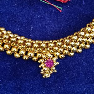 Gold Moti Necklace