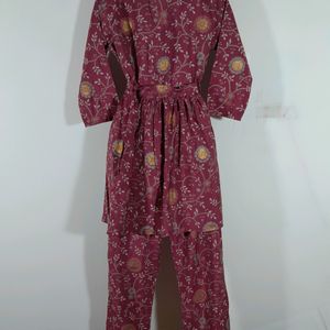 Mauve Printed Co-ord Set (Women's)