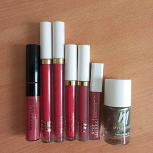 Combo Of Maybelline,Just Herbs n Myglamm Lipsticks