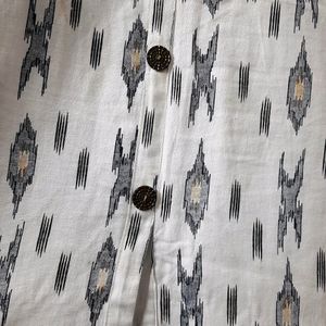 White Printed Kurta