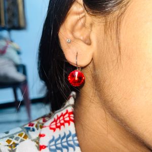 Beautiful Red Stone Earrings