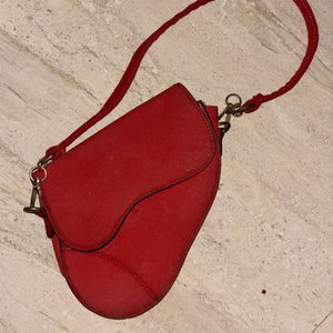 Cherry Red Dior Saddle Bag (Dupe)