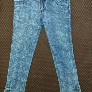 Textured Blue Jeans