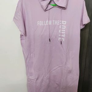 Pink Causal Wear T- Shirt Dress