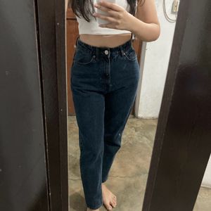 Zara High Waisted Mom Jeans