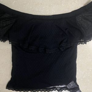 H&M Off Shoulder Black Top