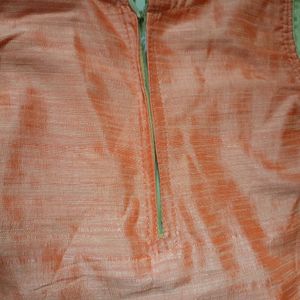 Elegant Orange Golden Kurti