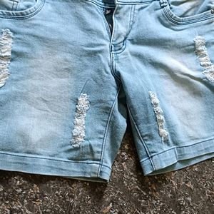 Blue Denim Shorts