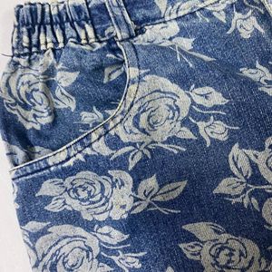 Casual Jeans With Floral Printing