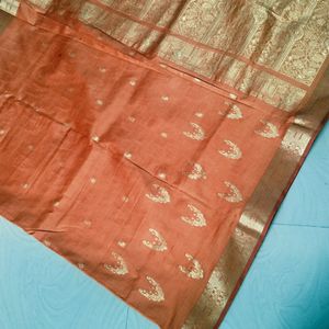 Orange Colour Pure Kanchi Pattu Saree