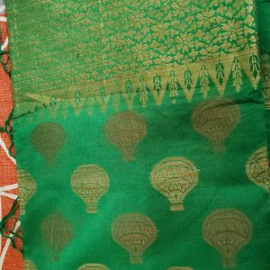 Banarasi Green Saree