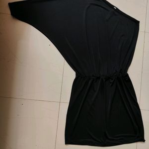 Remanika Beautiful One Shoulder Black Dress, Size